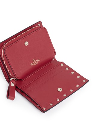 Detail View - Click To Enlarge - VALENTINO GARAVANI - 'Rockstud' leather fold flap wallet