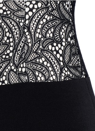 Detail View - Click To Enlarge - ALICE & OLIVIA - 'Zooey' floral guipure lace bodysuit