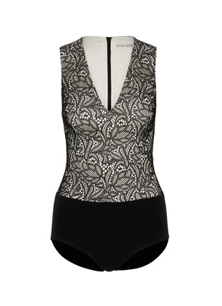 Main View - Click To Enlarge - ALICE & OLIVIA - 'Zooey' floral guipure lace bodysuit