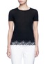 Main View - Click To Enlarge - THEORY - 'Lilany' scalloped lace hem wool sweater