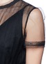 Detail View - Click To Enlarge - VALENTINO GARAVANI - Tulle bodice Crepe Couture dress