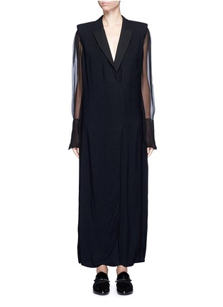 Main View - Click To Enlarge - LANVIN - Chiffon sleeve crepe suiting dress