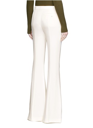 Back View - Click To Enlarge - ALEXANDER MCQUEEN - Crepe flared pants
