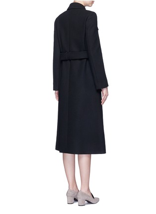 Back View - Click To Enlarge - STELLA MCCARTNEY - Wool blend melton belted overcoat
