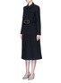 Figure View - Click To Enlarge - STELLA MCCARTNEY - Wool blend melton belted overcoat