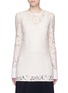 Main View - Click To Enlarge - LANVIN - Silk cuff floral guipure lace top