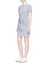 Figure View - Click To Enlarge - THEORY - 'Dakui' stripe waist tie jersey dress