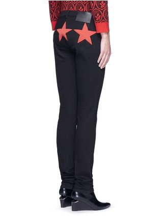 Back View - Click To Enlarge - GIVENCHY - Star patch denim pants