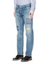 Front View - Click To Enlarge - FDMTL - 'Trace Case Study 22' sashiko boro patchwork jeans