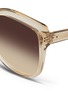 Detail View - Click To Enlarge - LINDA FARROW - Oversize square cat eye acetate sunglasses