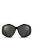 Main View - Click To Enlarge - LINDA FARROW - Oversize pentagon acetate sunglasses