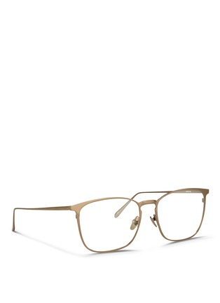 Figure View - Click To Enlarge - LINDA FARROW - Titanium square optical glasses