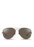 Main View - Click To Enlarge - LINDA FARROW - Coated browline titanium aviator sunglasses