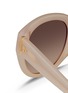 Detail View - Click To Enlarge - LINDA FARROW - Oversize round cat eye acetate gradient sunglasses