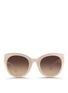 Main View - Click To Enlarge - LINDA FARROW - Oversize round cat eye acetate gradient sunglasses