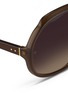 Detail View - Click To Enlarge - LINDA FARROW - Oversize round acetate sunglasses