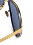 Detail View - Click To Enlarge - LINDA FARROW - Inset aluminium rim titanium aviator mirror sunglasses