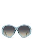 Main View - Click To Enlarge - LINDA FARROW - Oversize pentagon acetate sunglasses