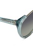 Detail View - Click To Enlarge - LINDA FARROW - 'Upside Down Browline' titanium rim acetate sunglasses