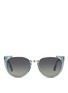 Main View - Click To Enlarge - LINDA FARROW - 'Upside Down Browline' titanium rim acetate sunglasses