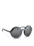 Figure View - Click To Enlarge - 3.1 PHILLIP LIM - Mounted lens frosted acetate round sunglasses