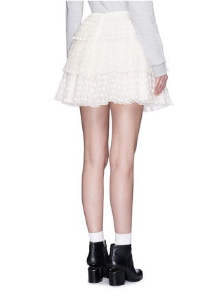 Back View - Click To Enlarge - GIAMBA - Polka dot embroidery tiered organza skirt