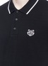 Detail View - Click To Enlarge - KENZO - Tiger patch stripe polo shirt