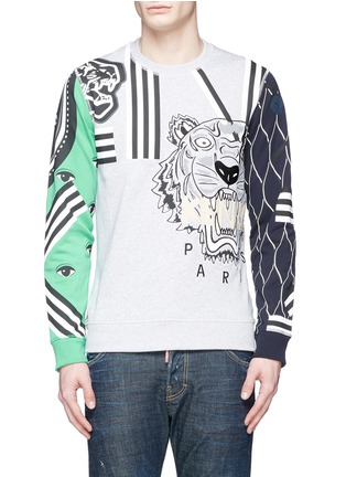 Main View - Click To Enlarge - KENZO - Mix logo embroidery sweatshirt