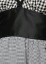 Detail View - Click To Enlarge - ISA ARFEN - Mixed gingham check off-shoulder peplum top