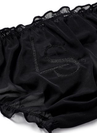 Detail View - Click To Enlarge - 72930 - 'Lolita' logo embroidery ruffle tulle full briefs