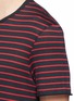 Detail View - Click To Enlarge - AMIRI - Stripe distressed cotton-cashmere T-shirt