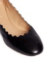 Detail View - Click To Enlarge - CHLOÉ - 'Lauren' scalloped edge leather flats