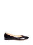 Main View - Click To Enlarge - CHLOÉ - 'Lauren' scalloped edge leather flats