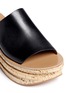 Detail View - Click To Enlarge - CHLOÉ - Cork wedge leather mule sandals