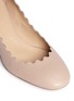 Detail View - Click To Enlarge - CHLOÉ - 'Lauren' scalloped edge leather pumps