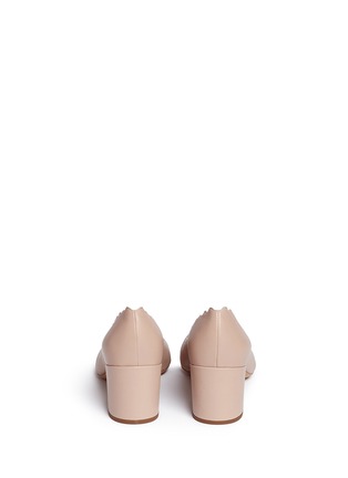 Back View - Click To Enlarge - CHLOÉ - 'Lauren' scalloped edge leather pumps