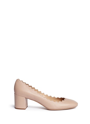 Main View - Click To Enlarge - CHLOÉ - 'Lauren' scalloped edge leather pumps