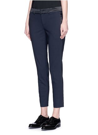Front View - Click To Enlarge - VINCE - Satin trim wool tuxedo pants
