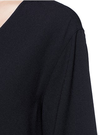 Detail View - Click To Enlarge - VINCE - Textured crepe V-neck dress