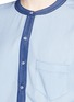 Detail View - Click To Enlarge - VINCE - Colourblock chambray shirt