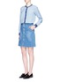Figure View - Click To Enlarge - VINCE - Colourblock chambray shirt