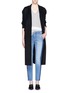 Figure View - Click To Enlarge - VINCE - Contrast side strapping cotton jeans
