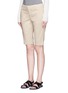 Front View - Click To Enlarge - VINCE - Cotton twill Bermuda shorts