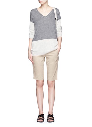 Figure View - Click To Enlarge - VINCE - Cotton twill Bermuda shorts