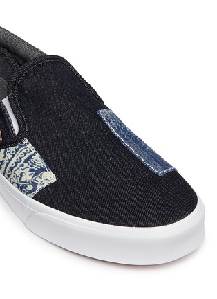 Detail View - Click To Enlarge - VANS - 'Classic' patchwork denim skate slip-ons