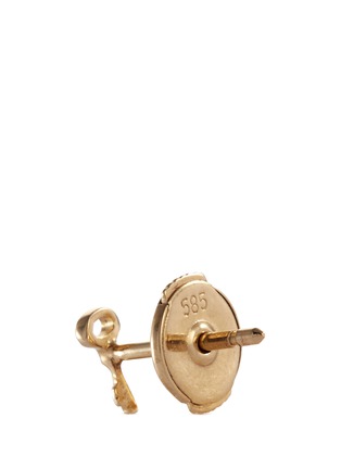 Detail View - Click To Enlarge - LOQUET LONDON - 'Key' 14k yellow gold single stud earring – Secrets