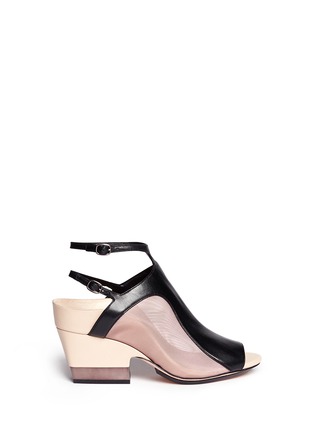 Main View - Click To Enlarge - 3.1 PHILLIP LIM - 'Aria' mesh leather combo heel sandal boots