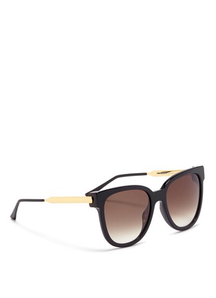 Figure View - Click To Enlarge - THIERRY LASRY - 'Flashy' metal temple acetate sunglasses