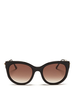 Main View - Click To Enlarge - THIERRY LASRY - 'Lively' metal temple cat eye sunglasses