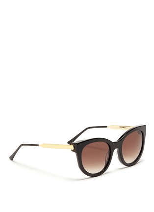 Figure View - Click To Enlarge - THIERRY LASRY - 'Lively' metal temple cat eye sunglasses